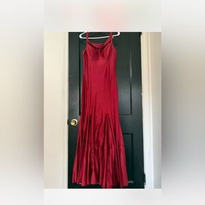 Masquerade Formal Red Sleeveless Cowl Neck Maxi Gown